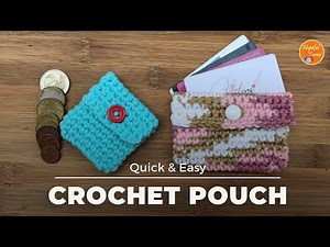 How to Crochet a Small Pouch | Easy Crochet Mini Coin Purse Tutorial