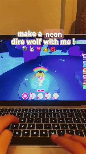 neon fire wolves are so cute! #adoptme #roblox