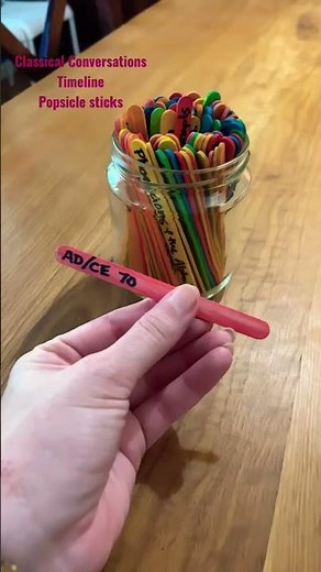Classical Conversations (cc) timeline sticks for memory work games