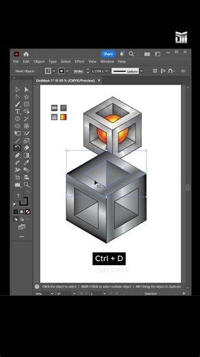 🌟How to create 3D Geomatric Logo in Illustrator.