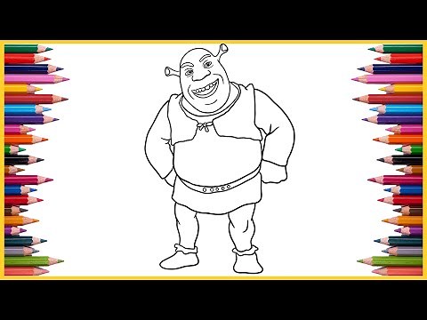 Coloring Shrek Dreamworks Coloring Book Videos for Kids Drawing, Art, Painting & Coloring