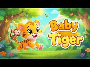 A Day in the Life of a Baby Tiger | Adorable Animal Cartoon Video