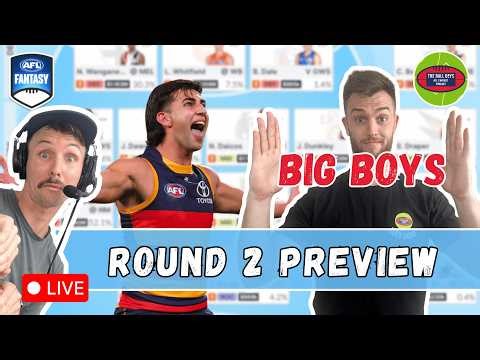 Round 2 LIVE: Captains & Trade Targets - AFL Fantasy 2026