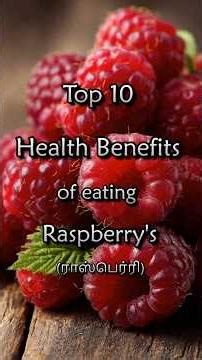 Top10 health benefits of Raspberry fruits #raspberry #fruit #healthbenefits #shorts