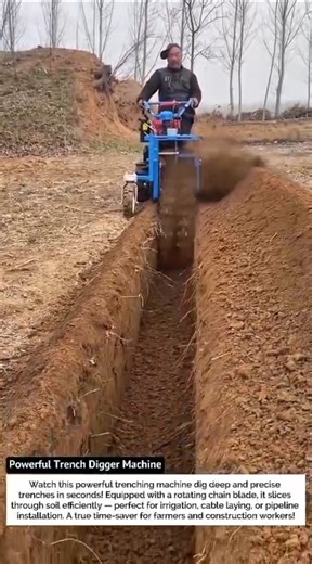 Powerful Trench Digger Machine | Extreme Soil Cutter in Action 💪🚜