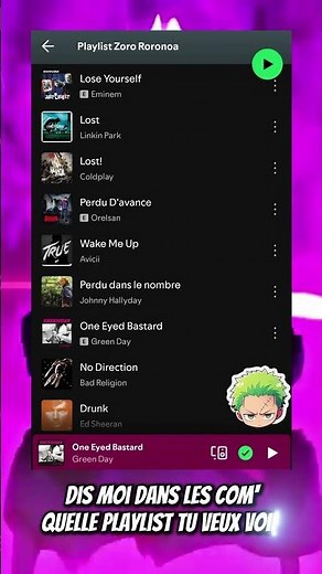 zoro one piece playlist spotify #anime #zoro #playlist #spotify #onepiece #zoroedit