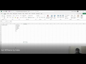 How to get the name of an Excel Worksheet by index