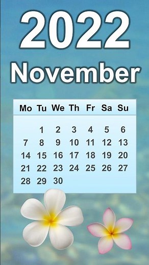 November 2022 Calendar