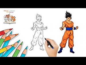 Cómo Dibujar a Gohan y Colorear | Tutorial de Dragon Ball Fácil y Paso a Paso