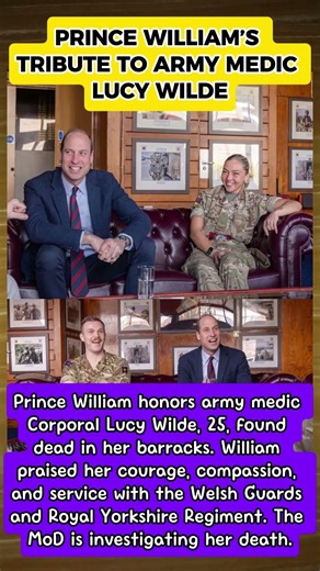 Prince William Pays Tribute to Fallen Army Medic