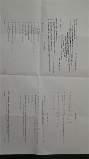 BTech CSE Math 2 Previous Year Question Paper | End Semester Exam | Important PYQs #mathematics