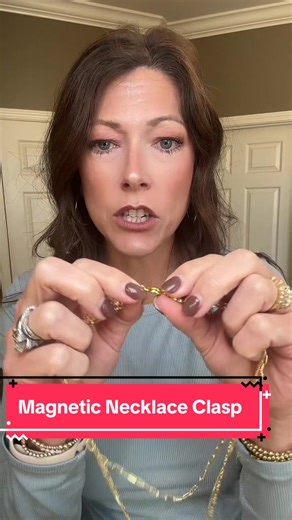 These magnetic clasps make putting my necklaces on so much easier! #magneticclasp #jewelry