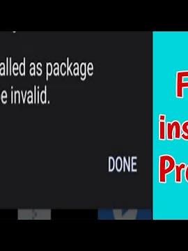 Fix App not installed as package appears to be invalid problem | App not installed as package appear