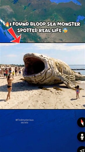 🔥I Found The Bloop Sea Monster Spotted On Google Earth 🌎! #shorts #findmysterioussecrets #earth