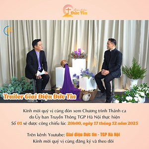 Chương trình Giai điệu Đức tin do Ủy ban Truyền Thông Tổng Giáo phận Hà Nội thực hiện, sẽ được công chiếu lúc 20h00, ngày 17 tháng 12 năm 2025. với mục đích chia sẻ và diễn tả đức tin ngang qua những giai điệu Thánh ca và nội dung sống động nuôi dưỡng tâm hồn. Chúng tôi mong muốn mang đến một không gian âm nhạc thánh thiện giúp người xem gặp gỡ Chúa, tìm lại bình an và nâng đỡ niềm hy vọng trong cuộc sống. Dù bạn là ai hay ở độ tuổi nào, "Giai Điệu Đức Tin" luôn đồng hành với bạn qua từng giai đ