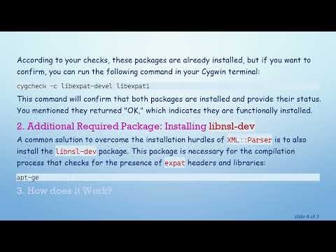 Resolving XML::Parser Installation Issues on Windows 7 with Cygwin