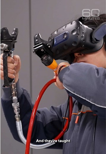 South Korea’s shipbuilding industry has surged ahead of the U.S. In Hanwha's shipyard in Korea, robots work alongside more than 26,000 workers. The yard trains about 400 workers at a time using virtual reality to prepare them for shipbuilding jobs. Meanwhile, in Philadelphia, Hanwha’s Philly Shipyard onboards about 20 workers at a time. It delivers about one ship a year, whereas in Hanwha's South Korean yard, it delivers about one a week, says David Kim, CEO of the Philly Shipyard. #shipbuilding