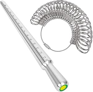 Ring Sizer Measuring Tool Metal Ring Mandrel Ring Measurer and Ring Sizer Women Men Ring Sizing Kit Finger Ring Size Measure Jewelry Measurement