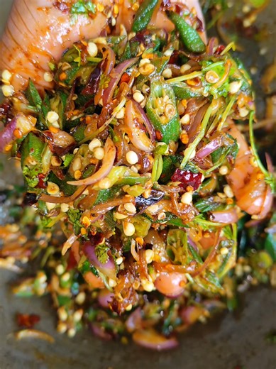 গ্ৰামের আব্বার হাতের ঢেঁড়স ভর্তা😍🥦💥!! cooking shorts #bdtiktokofficial #recipe #vorta