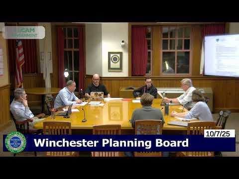 Winchester Planning Board Meeting 10-7-25