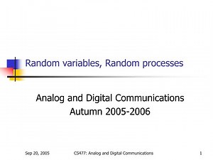 Random variables, Random processes - SlideServe
