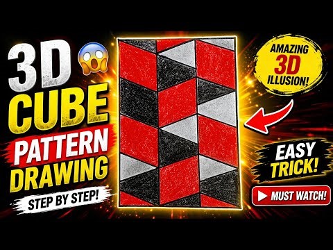 Amazing 3D Cube Pattern Drawing 🔥 Easy Optical Illusion Art | 2nd May 2026