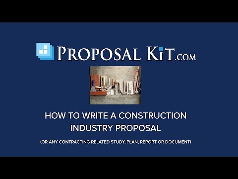 How to Write a Construction or Contracting Proposal