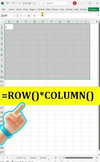 ✅Multiplication table in few seconds in excel 💯 😱 #exceltutorial #exceltips #exceltricks #shorts