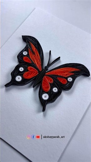 Beautiful Paper Quilling Butterfly 🦋 | Easy & Colorful #Quilling #Art #Tutorial #DIY #shorts