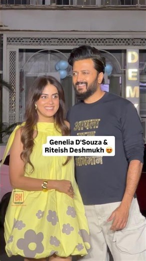 Genelia D’Souza & Riteish Deshmukh Grace The Success Celebration Of ‘Raja Shivaji’#geneliadsouza