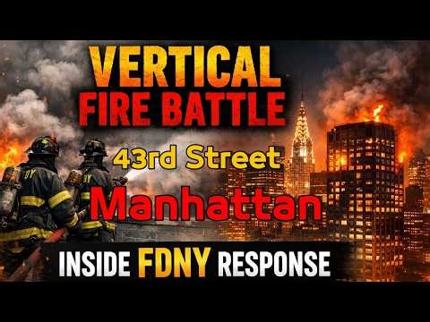 Manhattan / Inside FDNY’s High-Rise Fire Battle on 43rd Street The Science of Vertical Firefighting.
