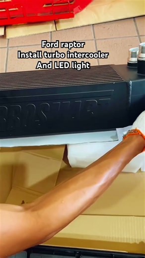 INSTALL TURBO INTERCOOLER AND LED LIGHT #music #shortvideo #automotive #mechanic #shortvideo