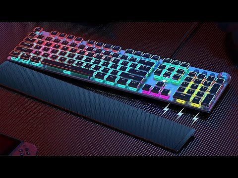 TECURS MK205 Gaming Keyboard Mechanical Keyboard with Magnetic Wrist Rest US Layout/ Geman Layout