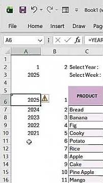 Creating a dynamic year combo box in Excel.#exceltutorial #excel #exceltips #exceltricks #worksheet