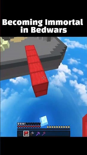 Telly Bridging in Bedwars! #minecraft #shorts #clips #bedwars