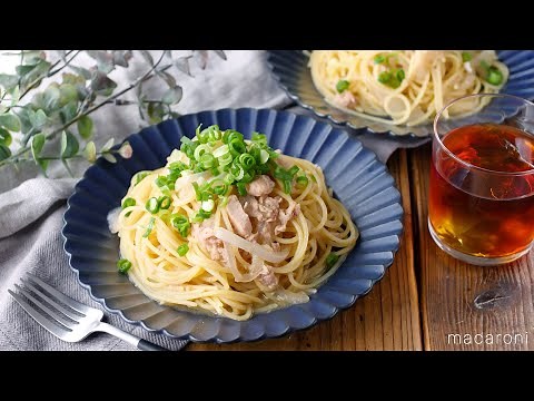 【玉ねぎとツナの和風パスタ】シンプルな和風パスタ！フライパンひとつで簡単♪｜macaroni（マカロニ）