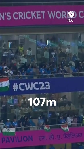 Just the new No.1 ranked ODI batter Daryl Mitchell hitting the biggest six of #CWC23 at Wankhede Stadium 😲 | ICC - International Cricket Council