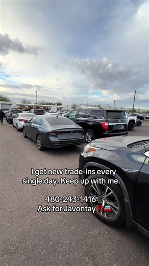 I get Fresh new trade-ins every single day. Keep up with me. If you see something you like you can claim the vehicles before anybody just hit me up as soon as possible. 🚘 480-243-1416📱Ask for Javontay‼️ ##fyp##cars##toyota##truck##car