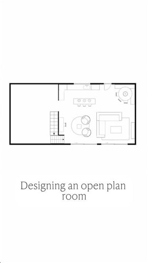 Designing an open plan room? You need to know these essential space planning tips 🛋️ #openplan