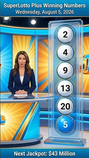 🔵 SuperLotto Plus California Lottery Winning Numbers – Wednesday, August 5, 2026
