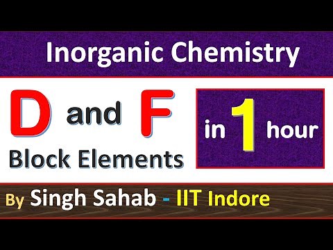 d and f Block Elements | Inorganic Chemistry Class 12 | JEE NEET