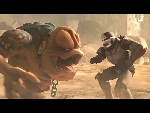 Wrecker vs Muchi the Rancor [4K HDR] - Star Wars: The Bad Batch