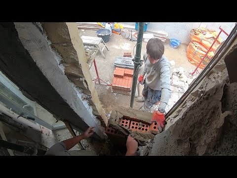 Bricklaying - Building Engineering Brick Piers for an RSJ