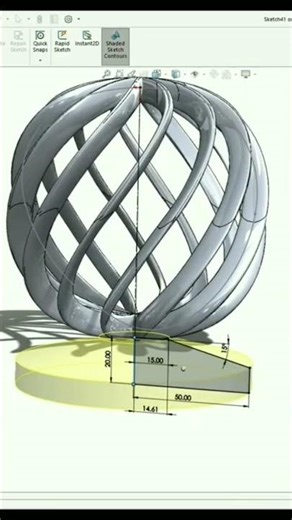 Lamp Design in Solidworks #lamp #foryou #shorts #CADShorts #solidworks