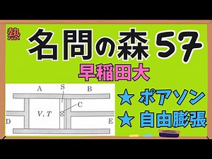 【高校物理】『名問の森』解説57〈熱〉熱力学 ※字幕付き