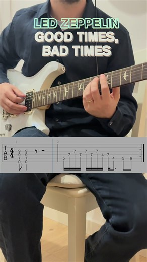 Led Zeppelin Good Times Bad Times Guitar Riff Tutorial