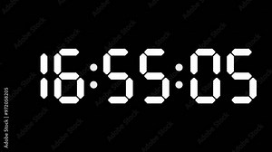 16:55 - 60 Second Full-Screen Countdown Timer with 7-Segment Display | 4:55 PM (Four O'Clock Fifty-Five Minutes) | Sixteen O'Clock, Fifty-Five Minutes