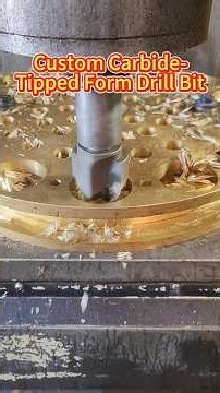 Custom Carbide-Tipped Form Drill Bit for Brass Bearing Cage | Ball Nose + 45° Chamfer | MT4