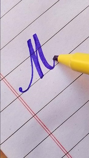 ✨ Letter M Calligraphy Tutorial 🖋️ | A to Z Calligraphy Series 💫 | Easy Step-by-Step ✍️