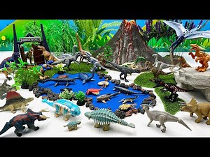 Dinosaur Lego Small World | Diorama For Dinos With T-Rex Pyroraptor